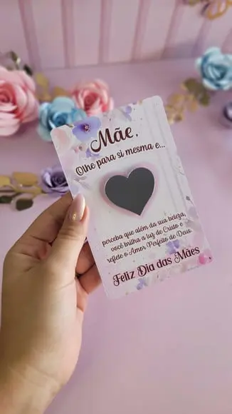 Card com Espelhinho- Dia das Mães
