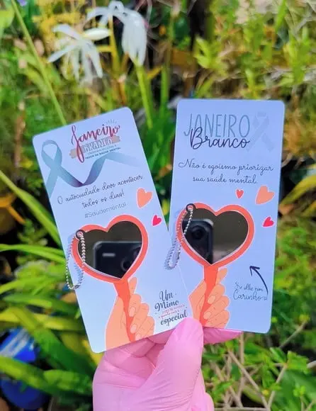 Card com Espelhinho- Janeiro Branco