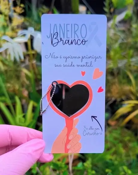 Card com Espelhinho- Janeiro Branco