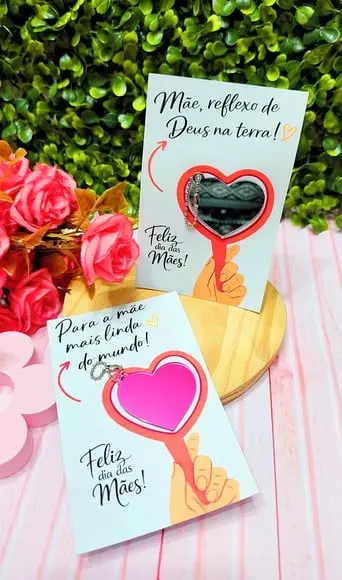 Card com Espelhinho- Dia das Mães