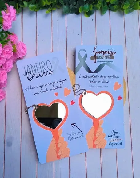 Card com Espelhinho- Janeiro Branco