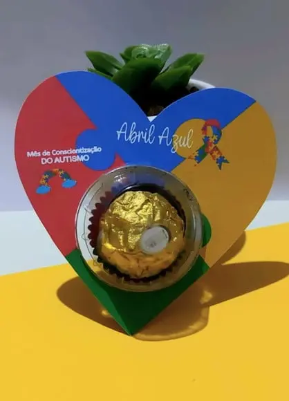 Card com Ferrero Rocher- Abril Azul