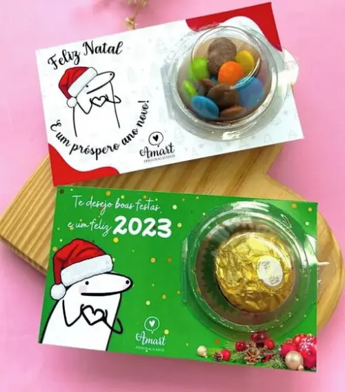 Card com Ferrero Rocher- Boas Festas 2024