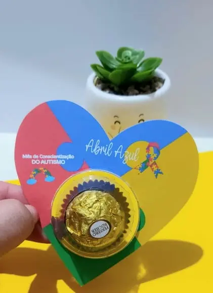 Card com Ferrero Rocher- Abril Azul
