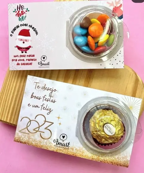 Card com Ferrero Rocher- Boas Festas 2024