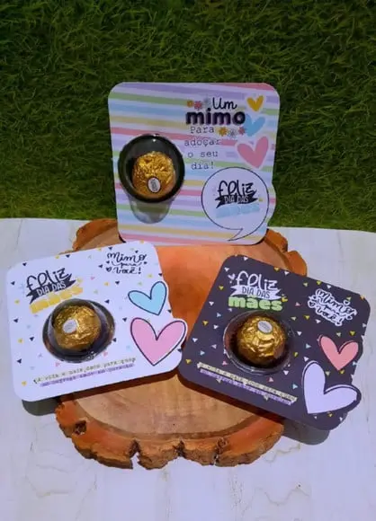 Card com Ferrero Rocher- Dia das Mães