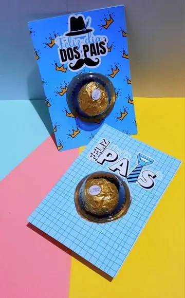 Card com Ferrero Rocher- Dia dos Pais
