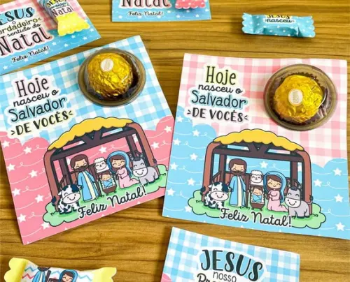 Card com Ferrero Rocher- Natal