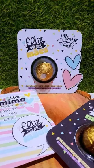 Card com Ferrero Rocher- Dia das Mães