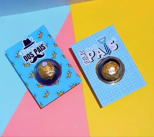 Card com Ferrero Rocher- Dia dos Pais