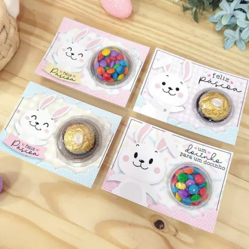 Card com Ferrero Rocher- Páscoa