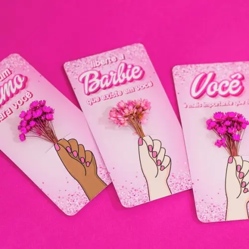 Card com Florzinha- Barbie