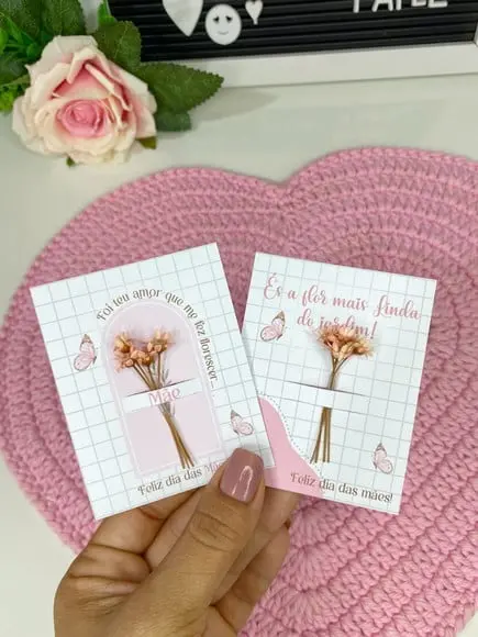 Card com Florzinha- Dia das Mães
