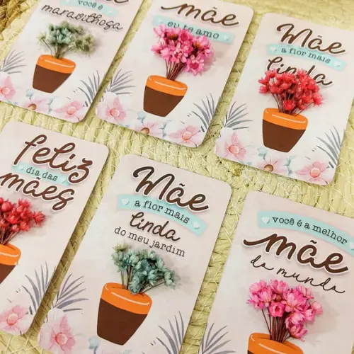 Card com Florzinha- Dia das Mães