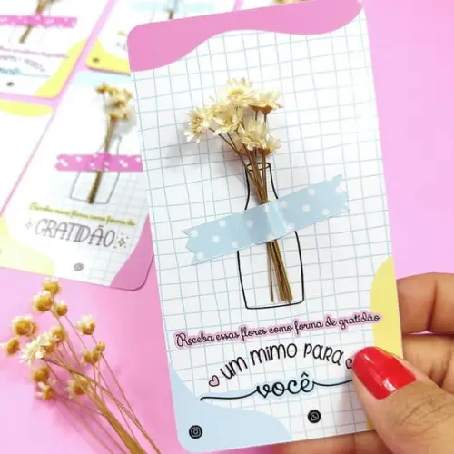 Card com Florzinha- Dia do Cliente
