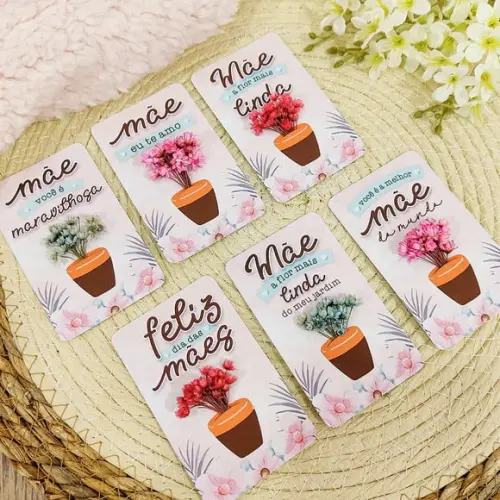 Card com Florzinha- Dia das Mães