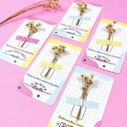 Card com Florzinha- Dia do Cliente