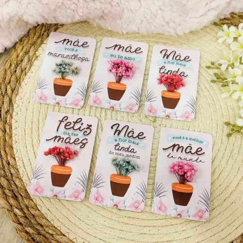 Card com Florzinha- Dia das Mães