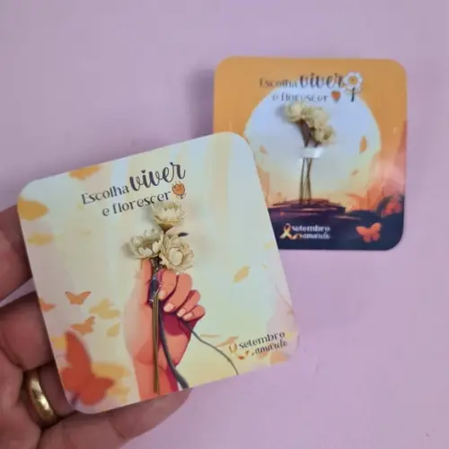 Card com Florzinha- Setembro Amarelo