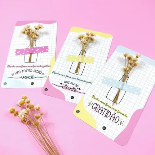 Card com Florzinha- Dia do Cliente