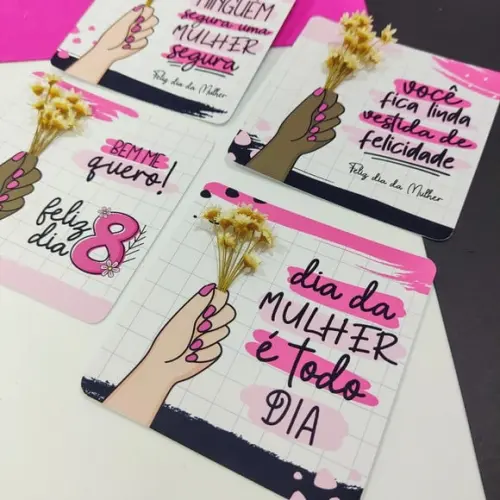 Card com Florzinhas- Dia da Mulher