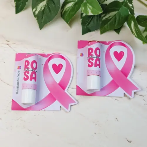 Card com Hidratante Labial (batom de Cacau)- Outubro Rosa