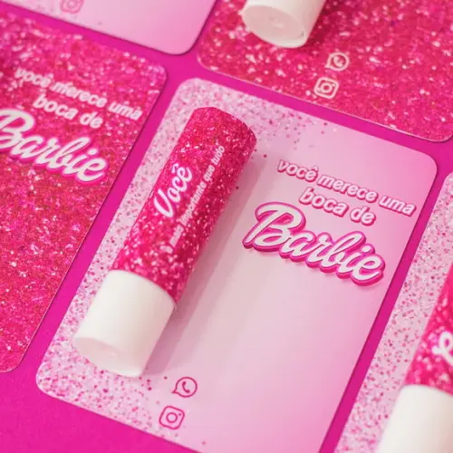Card com Hidratante Labial (manteiga de Cacau)- Barbie