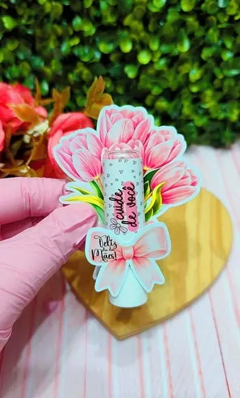 Card com Hidratante Labial (manteiga de Cacau)- Dia das Mães