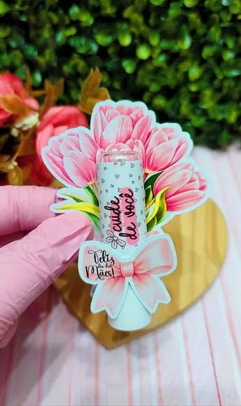 Card com Hidratante Labial (manteiga de Cacau)- Dia das Mães