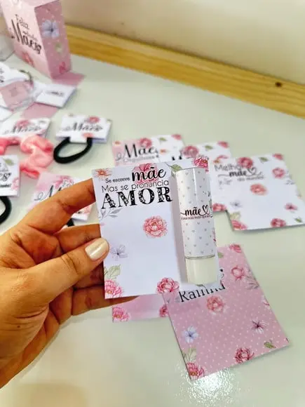 Card com Hidratante Labial (manteiga de Cacau)- Dia das Mães