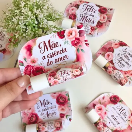 Card com Hidratante Labial (manteiga de Cacau)- Dia das Mães