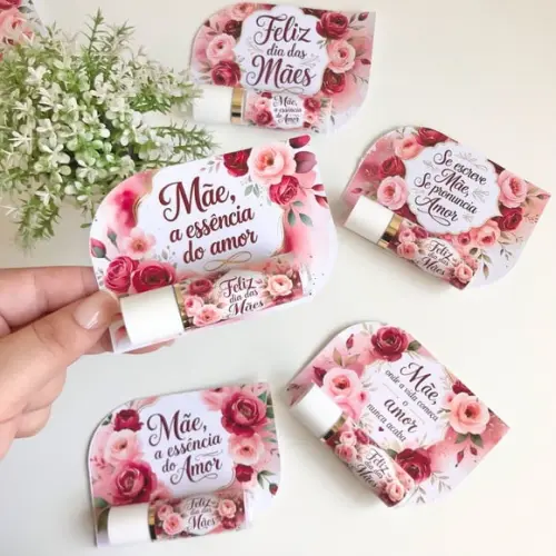 Card com Hidratante Labial (manteiga de Cacau)- Dia das Mães