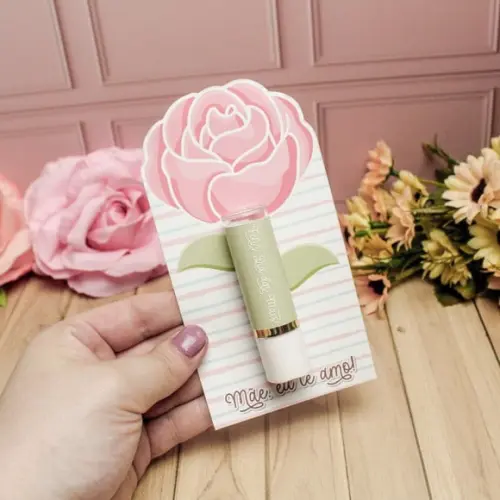 Card com Hidratante Labial (manteiga de Cacau)- Dia das Mães
