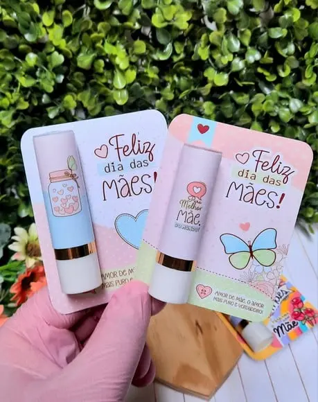 Card com Hidratante Labial (manteiga de Cacau)- Dia das Mães