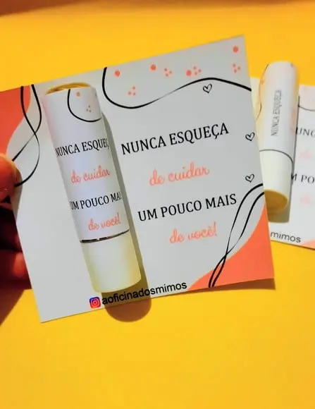 Card com Hidratante Labial (manteiga de Cacau)- Mimo
