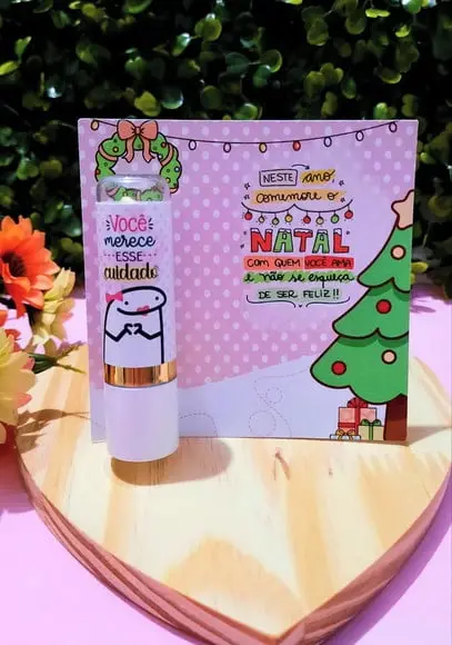 Card com Hidratante Labial (manteiga de Cacau)- Natal