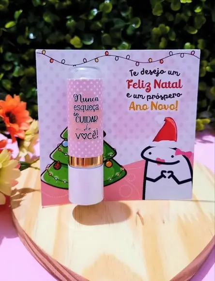 Card com Hidratante Labial (manteiga de Cacau)- Natal