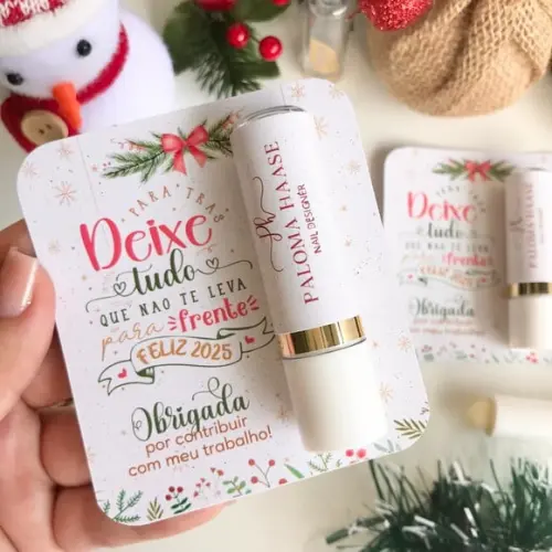 Card com Hidratante Labial (manteiga de Cacau)-natal