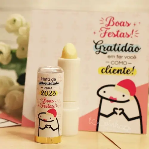 Card com Hidratante Labial(manteiga Cacau)-boas Festas 2024