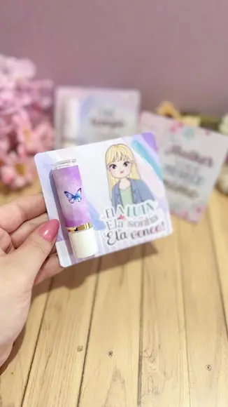 Card com Hidratante Labial(manteiga de Cacau)- Dia da Mulher