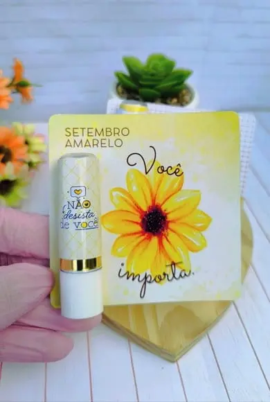 Card com Hidratante Labial(manteiga de Cacau)- Setembro Amar