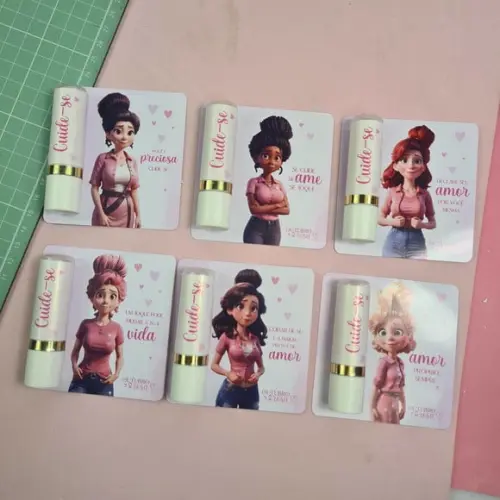 Card com Hidratante Labial(manteiga de Cacau)- Outubro Rosa