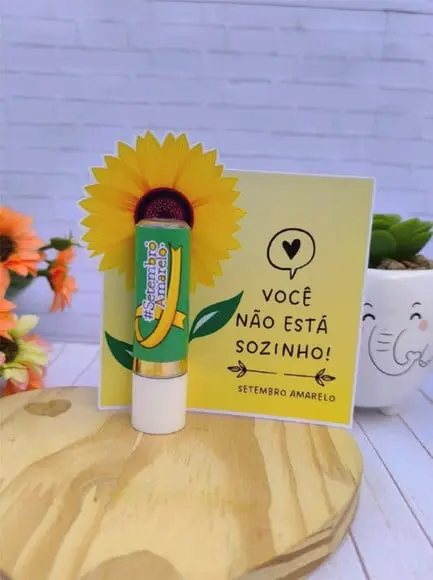 Card com Hidratante Labial(manteiga de Cacau)- Setembro Amar