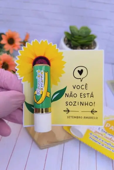 Card com Hidratante Labial(manteiga de Cacau)- Setembro Amar