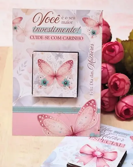 Card com La Creme Cacau Show 5g- Dia da Mulher