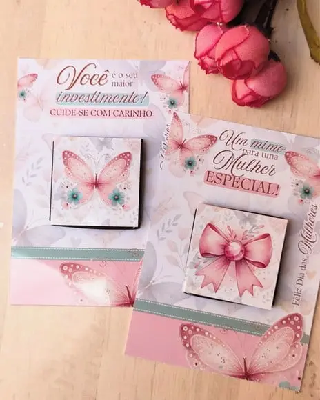 Card com La Creme Cacau Show 5g- Dia da Mulher