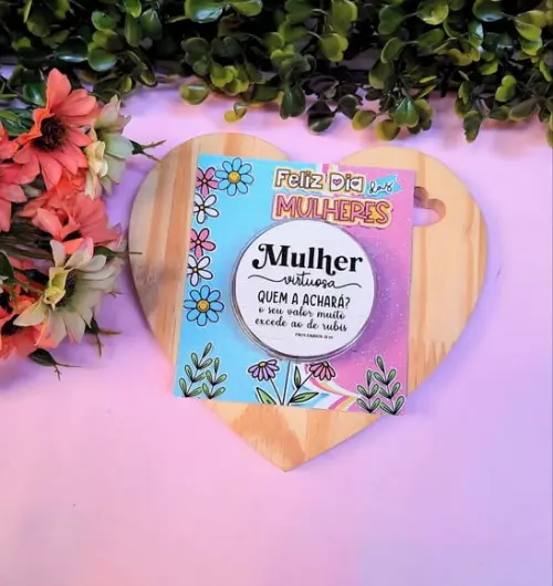 Card com Latinha com Coloreti(chocolate)- Dia da Mulher