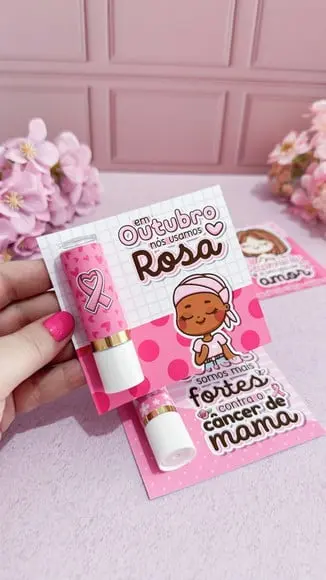Card com Manteiga de Cacau- Outubro Rosa