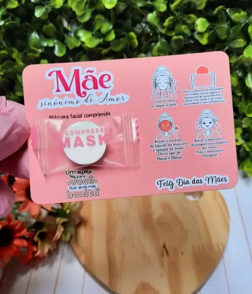 Card com Máscara Facial Desidratada- Dia das Mães