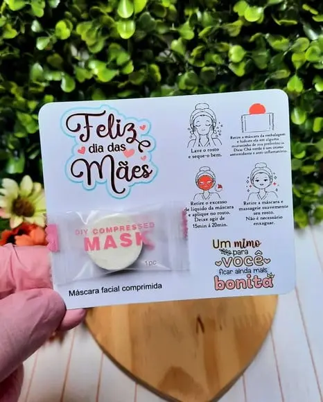 Card com Máscara Facial Desidratada- Dia das Mães
